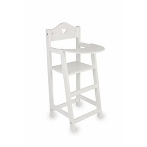 Biela drevená stolička pre bábiky Legler Doll's