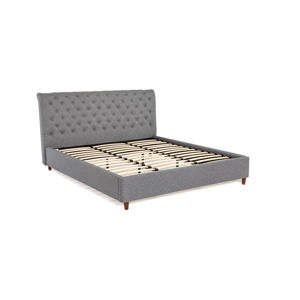 Sivá dvojlôžková posteľ Chez Ro Ringsted, 180 × 200 cm