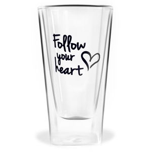 Dvojitý pohár Vialli Design Follow Your Heart, 300 ml