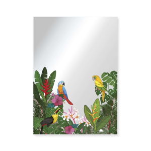 Nástenné zrkadlo Surdic Espejo Decorado Tropical Birds, 50 × 70 cm