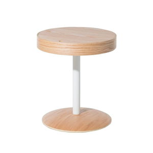 Odkladací stolík v dekore svetlého dreva Monobeli Starlie, ø 40 cm