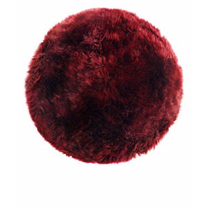 Červený koberec z ovčej kožušiny Royal Dream Zealand, ⌀ 70 cm