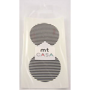 Sada 10 čierno-bielych samolepiek washi páska MT Masking Tape Casa
