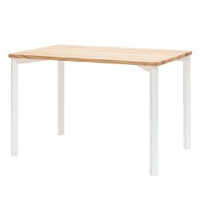 Biely jedálenský stôl so zaoblenými nohami Ragaba TRIVENTI, 120 x 80 cm