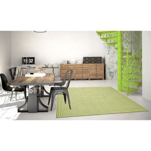 Zelený vonkajší koberec Webtappeti Braid, 200 × 285 cm