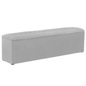 Sivá leňoška s úložným priestorom Windsor & Co Sofas Nova, 140 × 47 cm