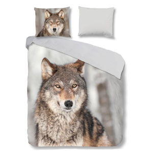 Flanelové bavlnené obliečky Good Morning Wolf, 200 × 200 cm