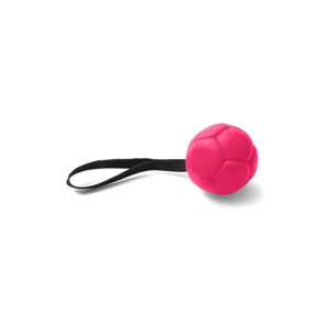 Ružová ručne vyrobená hračka pre psov z prírodnej kože Marendog Ball, ⌀ 9 cm
