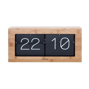 Drevené preklápajúce hodiny Karlsson Flip, 37 × 17,5 cm