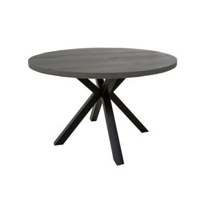 Šedý kulatý jedálenská stôl s černýma nohama Canett Maison, ø 120 cm