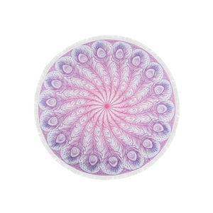 Farebná plážová osuška zo 100% bavlny Surikata, ⌀ 150 cm