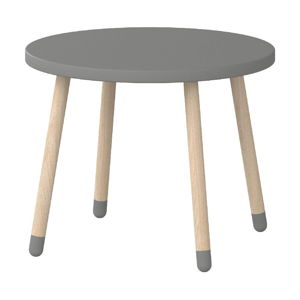 Sivý detský stolík Flexa Play, ø 60 cm