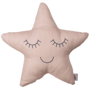 Béžovoružový detský vankúšik s prímesou bavlny Apolena Pillow Toy Star, 35 x 35 cm