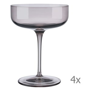 Súprava 4 fialových pohárov na šampanské Blomus Fuum