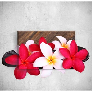 Nástenný 3D obraz Mosticx Three Flowers, 40 × 60 cm