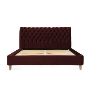 Tmavočervená posteľ z bukového dreva Vivonita Allon, 160 × 200 cm