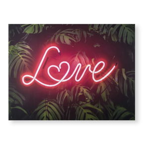 Nástenný obraz s neónovým nápisom Graham & Brown Tropical Neon Love, 80 x 60 cm