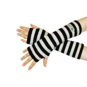 Čierno-biele návleky na ruky Santoro London Gorjuss Stripy Arm