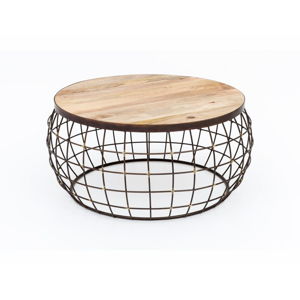 Konferenčný stolík so železnou konštrukciou WOOX LIVING Nest, ⌀ 74 cm