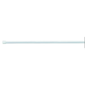 Biela tyč na sprchový záves s nastaviteľnou dĺžkou InterDesign, 198 - 275 cm