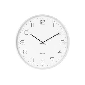 Biele nástenné hodiny Karlsson Lofty, ø 40 cm
