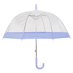 Transparentný tyčový dáždnik s automatickým otváraním Ambiance Pastel Purple, ⌀ 85 cm