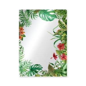 Nástenné zrkadlo Surdic Espejo Decorado Tropical Monstera Frame, 50 × 70 cm