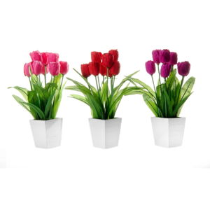 Sada 3 dekorácií v tvare kvetiny Unimasa Tulip