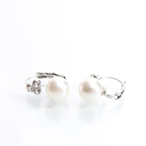 Náušnice s perličkou a krištáľmi Swarovski Elements Laura Bruni Sia