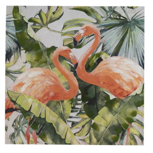 Nástenný obraz na plátne Geese Modern Style Flamingo Dos Cubico, 100 × 100 cm