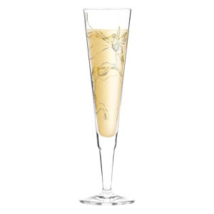 Pohár na šampanské z krištáľového skla Ritzenhoff Marvin Benzoni Hummingbirds, 210 ml