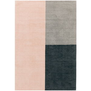 Ružovo-sivý koberec Asiatic Carpets Blox, 120 x 170 cm