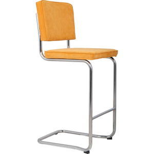 Žltá barová stolička 113 cm Ridge Rib – Zuiver