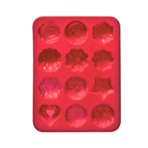 Červená silikónová forma na muffiny Premier Housewares