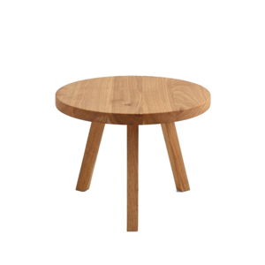 Odkladací stolík z dubového masívu Custom Form Treben, priemer 60 cm