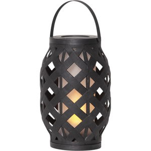 Čierny lampáš Star Trading Flame Lantern, výška 23 cm