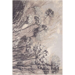Krémovo-sivý vlnený koberec 133x180 cm Lissey – Agnella