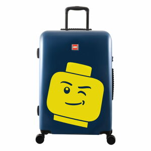 Modrý kufor na kolieskach LEGO® Luggage Minifigure Head 24"