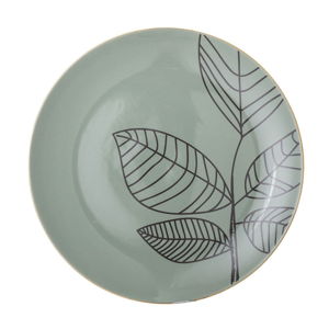 Zelený keramický plytký tanier Bloomingville Rio, ⌀ 22 cm