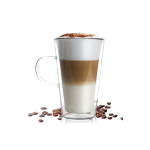 Dvojitý pohár Vialli Design Amo Latte, 320 ml
