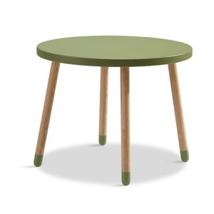Zelený detský stolík Flexa Play, ø 60 cm