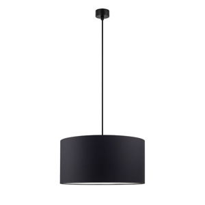 Čierne stropné svietidlo s čiernym káblom Sotto Luce Mika, ∅ 40 cm