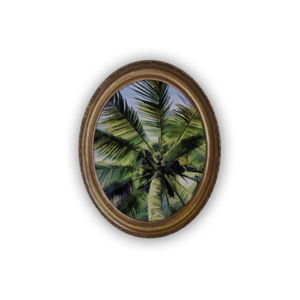 Oválný nástenný obraz Velvet Atelier Palm Tree