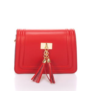 Červená kožená listová kabelka Giorgio Costa Abelia