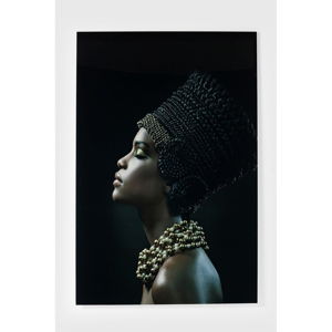 Zasklený obraz Kare Design Royal Headdress Profile, 150 × 100 cm