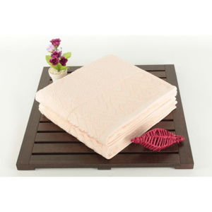 Sada 2 uterákov ružových osušiek zo 100% bavlny Kalp Powder, 50 × 90 cm