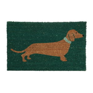 Zelená rohožka Premier Housewares Sausage Dog, 40x60 cm