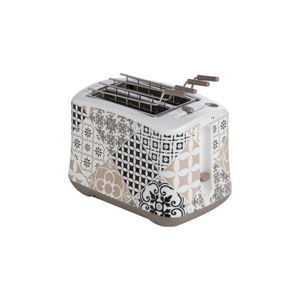 Sivý toaster z antikoro ocele Brandani Alhambra, 25 × 16 cm