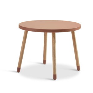 Ružový detský stolík Flexa Play, ø 60 cm