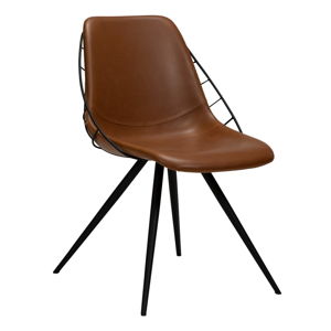 Hnedá jedálenská stolička v imitácii kože DAN-FORM Denmark Sway